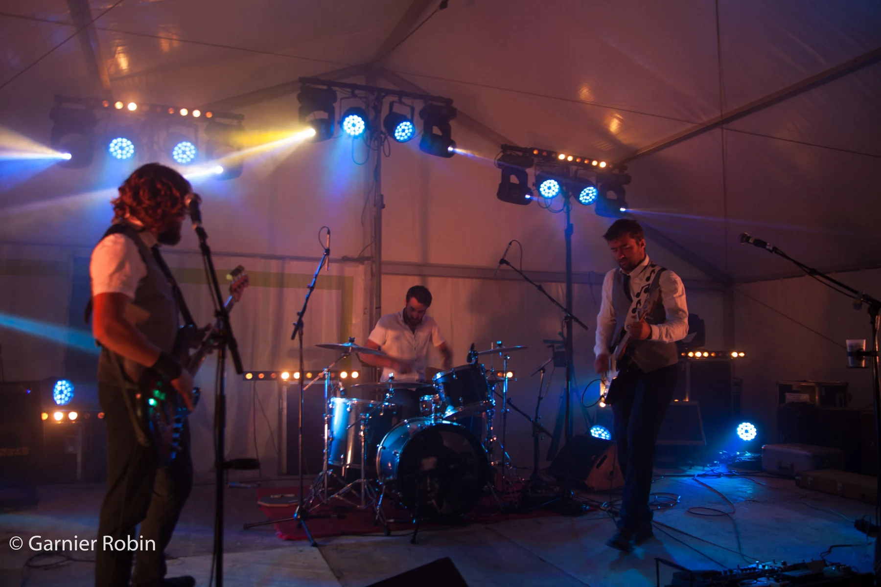 JRBB en concert à Courchevel sous les lumières bleues en 2015